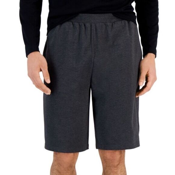 Id Ideology Men's Charcoal Heather Regular-Fit Jersey-Knit Shorts, size M - Picture 3 of 6